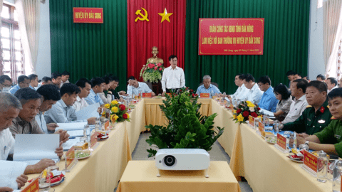 Đoàn công tác của UBND tỉnh Đak Nông làm việc với Ban Thường vụ Huyện ủy Đak Song