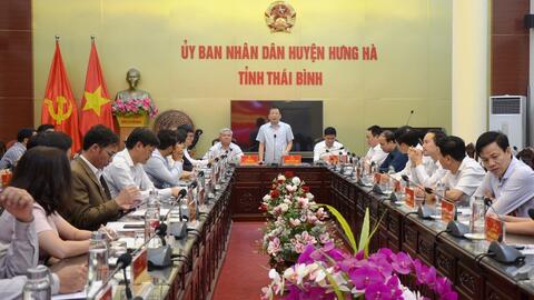 Đoàn công tác của HĐND huyện Đắk Song, tỉnh Đắk Nông đến trao đổi học tập kinh nghiệm về các hoạt động của HĐND huyện Hưng Hà