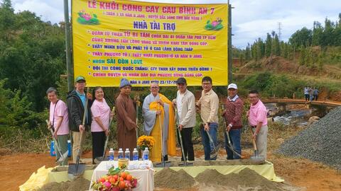 Lễ Khởi công xây dựng cầu dân sinh Bình An 7 ở thôn 03 xã Nâm N’Jang huyện Đắk Song