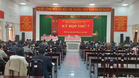 Hội đồng nhân dân huyện Đắk Song khóa V, nhiệm kỳ 2021-2026 tổ chức Kỳ họp thứ 7
