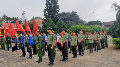 Công an huyện Đăk Song tổ chức lễ ra quân mở đợt cao điểm tấn công, trấn áp các loại tội phạm, bảo đảm an ninh trật tự tết Nguyên đán Quý Mão năm 2023