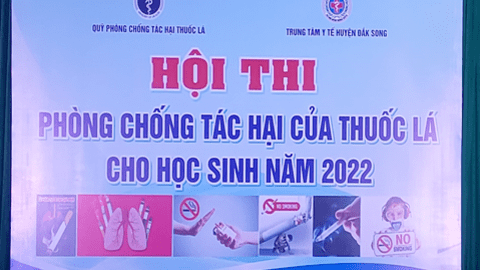 Trung Tâm Y tế huyện Đắk Song tổ chức Hội thi phòng chống tác hại của thuốc lá cho học sinh năm 2022