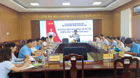 Họp Ban đại diện Hội đồng quản trị NHCSXH huyện Đăk Song quý III năm 2023