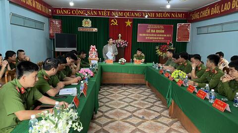 Công an huyện Đắk Song tổ chức ra quân tăng cường tuần tra, kiểm soát đảm bảo an ninh trật tự dịp Tết Nguyên Đán Qúy Mão 2023.